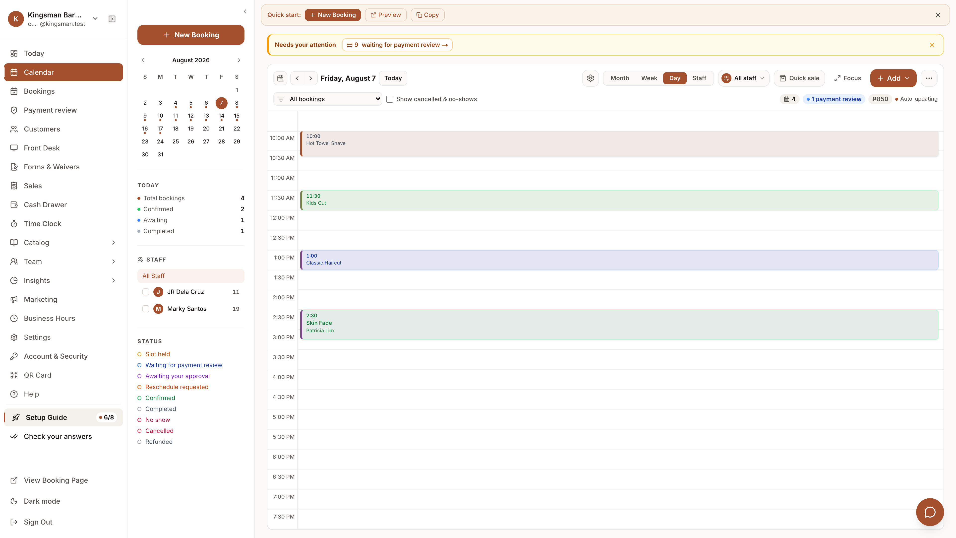Nabbee calendar view