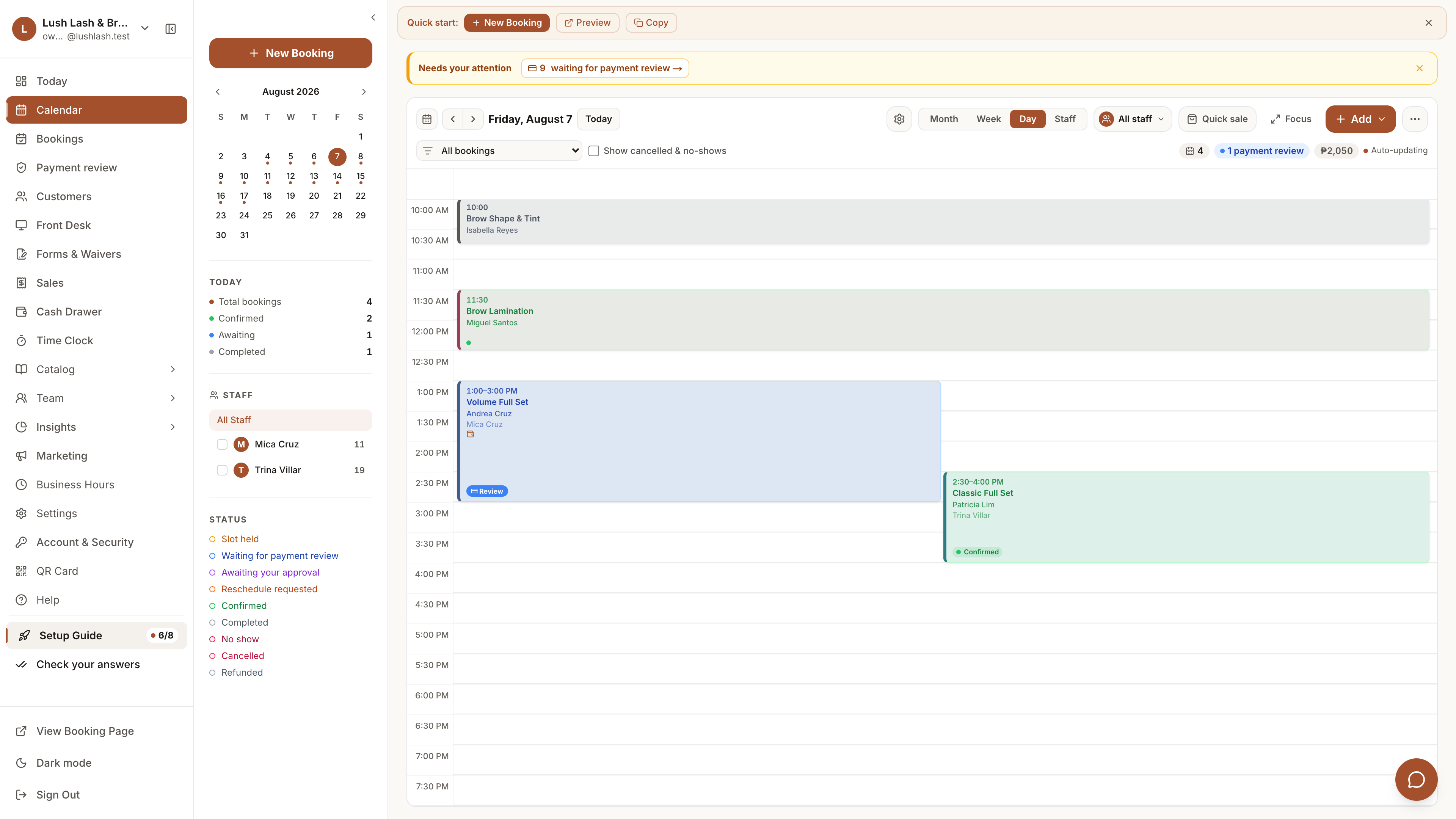 Nabbee calendar view