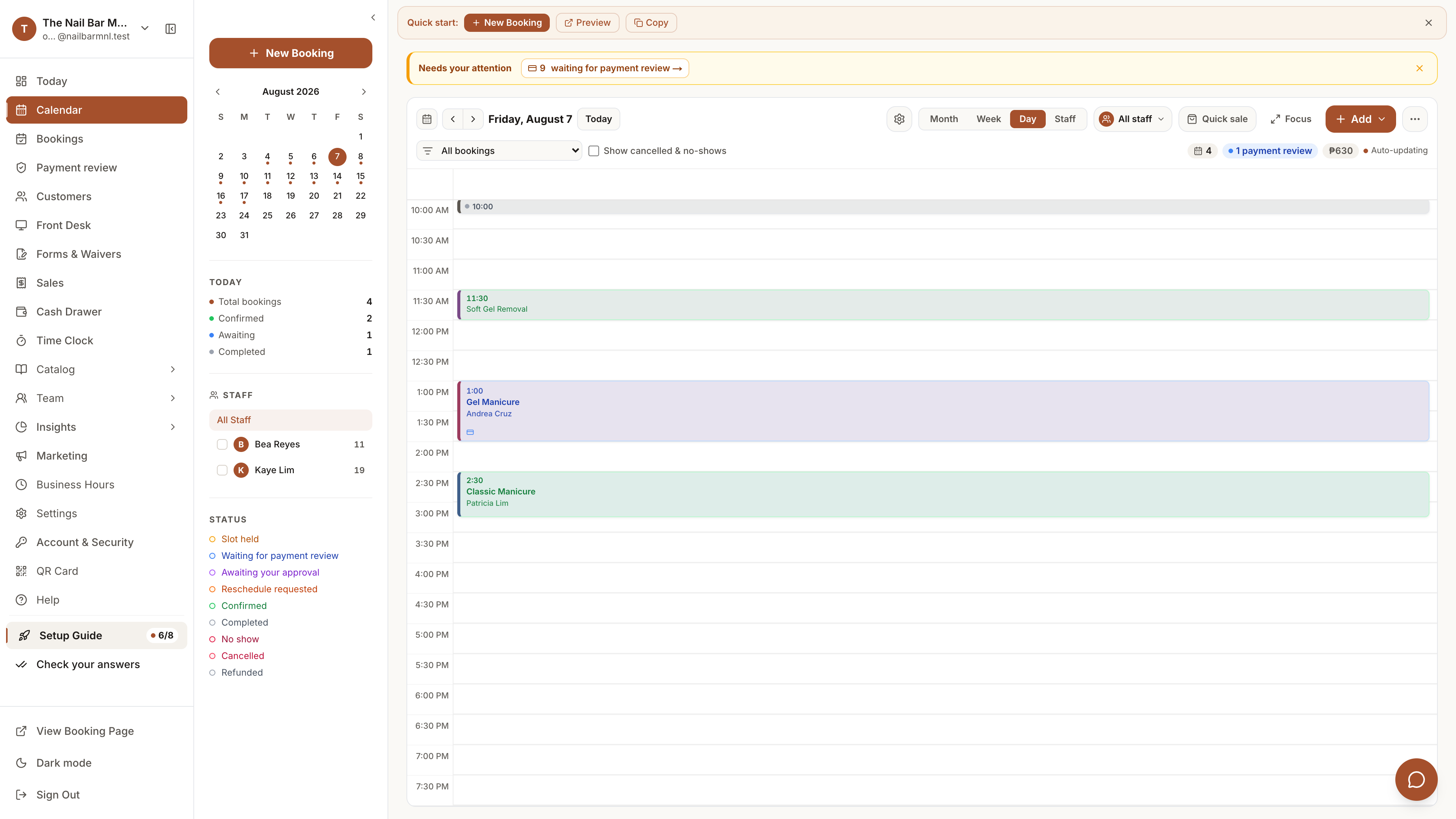 Nabbee calendar view