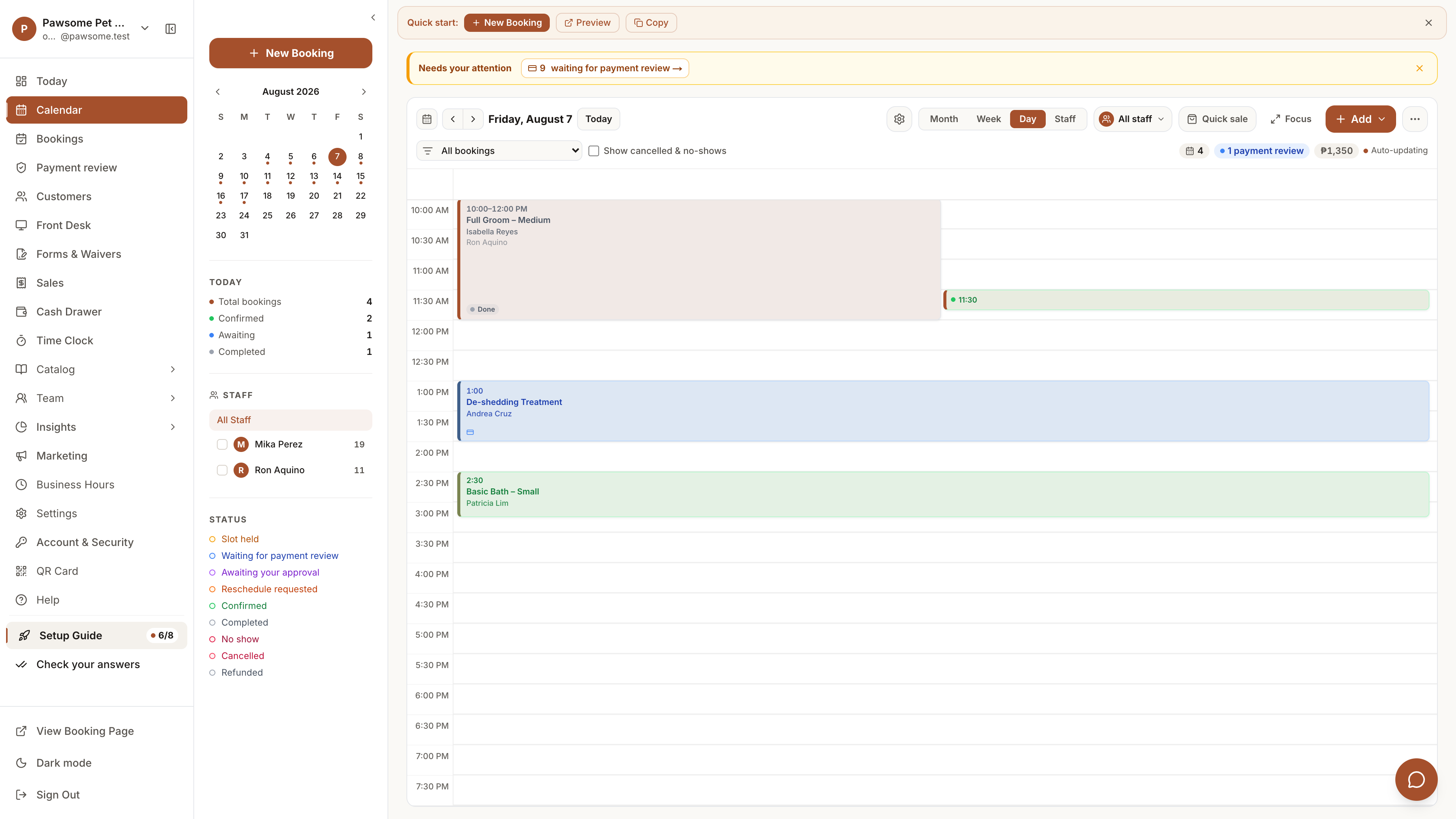 Nabbee calendar view