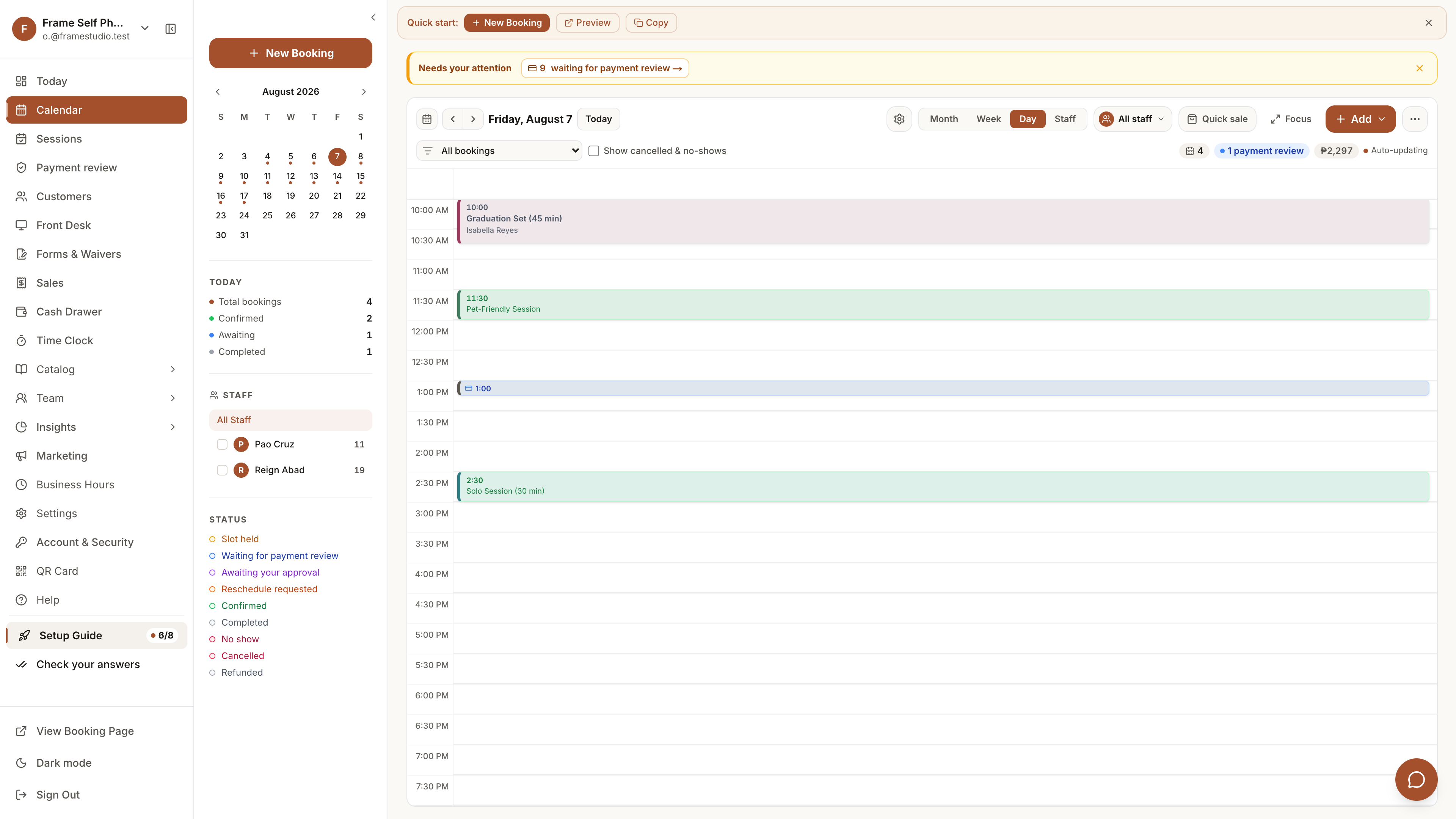 Nabbee calendar view