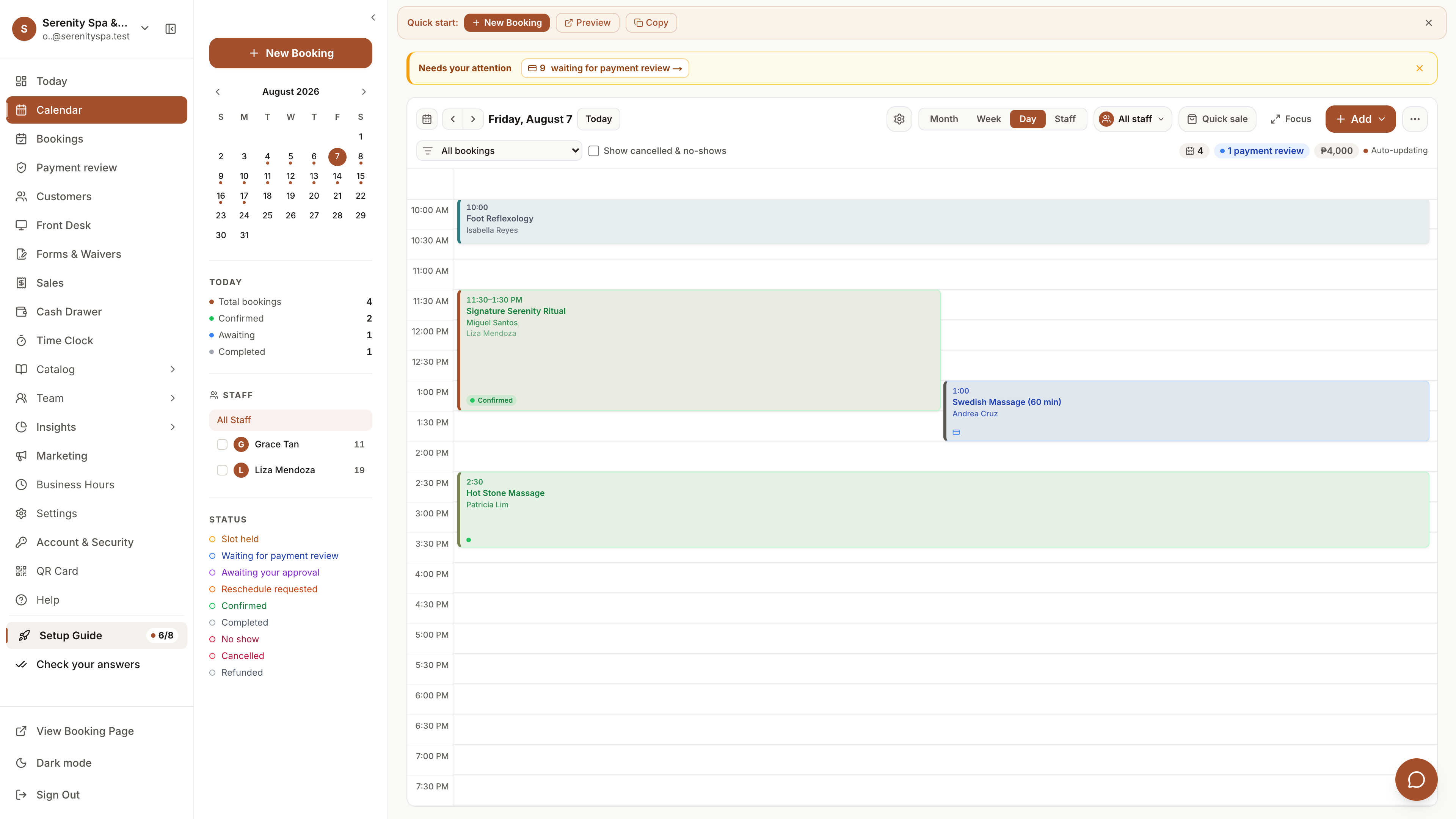 Nabbee calendar view
