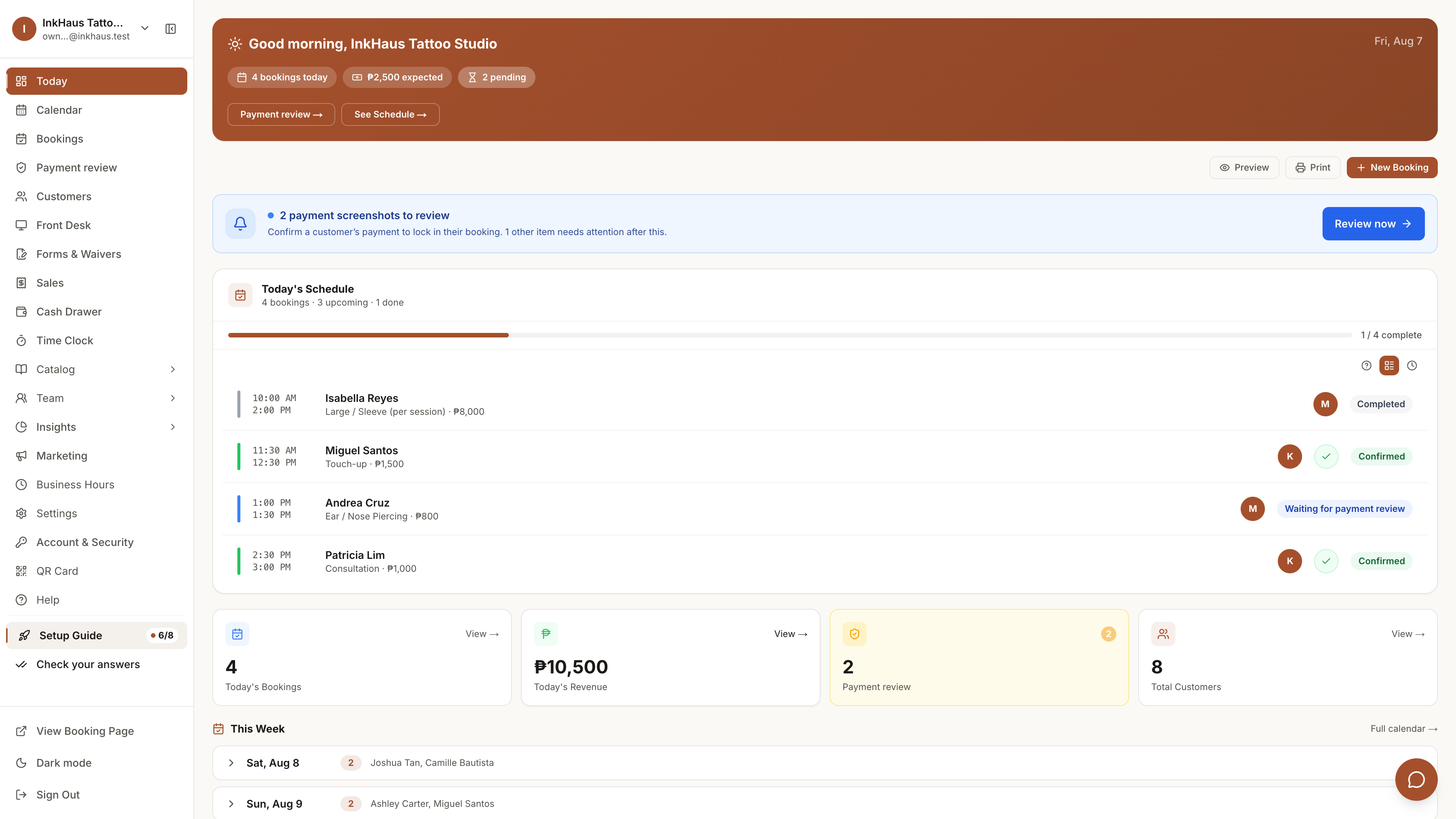 Nabbee dashboard overview